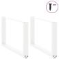 Preview: Couchtischbeine U-Form 2 Stk. Weiß 70x(42-43) cm Stahl