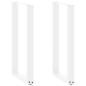 Preview: Konsolentischbeine U-Form 2 Stk. Weiß 38x(72-73) cm Stahl