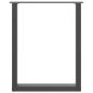 Preview: Esstischbeine U-Form 2 Stk. Anthrazit 70x(72-73) cm Stahl