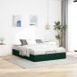 Preview: Ottoman-Bett ohne Matratze Dunkelgrün 140x190 cm Samt