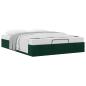 Preview: Ottoman-Bett ohne Matratze Dunkelgrün 140x190 cm Samt