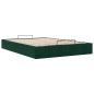 Preview: Ottoman-Bett ohne Matratze Dunkelgrün 140x190 cm Samt
