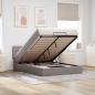 Preview: ARDEBO.de - Ottoman-Bett mit Matratze Taupe 140x190 cm Stoff