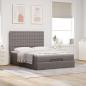 Preview: Ottoman-Bett mit Matratze Taupe 140x190 cm Stoff