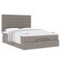 Preview: Ottoman-Bett mit Matratze Taupe 140x190 cm Stoff