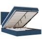 Preview: Ottoman-Bett mit Matratze Blau 140x190 cm Stoff