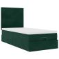 Preview: Ottoman-Bett mit Matratzen Dunkelgrün 80x200 cm Samt