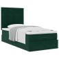 Preview: Ottoman-Bett mit Matratzen Dunkelgrün 80x200 cm Samt