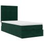 Preview: Ottoman-Bett mit Matratzen Dunkelgrün 80x200 cm Samt