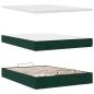 Preview: Ottoman-Bett mit Matratze Dunkelgrün 140x190 cm Samt