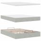 Preview: Ottoman-Bett mit Matratzen Hellgrau 140x190 cm Samt