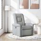 Preview: ARDEBO.de - Relaxsessel Hellgrau Stoff
