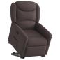 Preview: Relaxsessel mit Aufstehhilfe Dunkelbraun Stoff