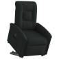 Preview: ARDEBO.de - Relaxsessel mit Aufstehhilfe Schwarz Stoff