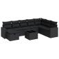 Preview: 9-tlg. Garten-Sofagarnitur mit Kissen Schwarz Poly Rattan