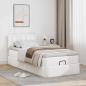 Preview: Ottoman-Bett mit Matratze Weiß 90x190 cm Kunstleder