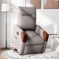 Preview: Relaxsessel mit Aufstehhilfe Taupe Stoff