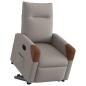 Preview: Relaxsessel mit Aufstehhilfe Taupe Stoff