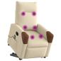 Preview: Massagesessel mit Aufstehhilfe Creme Stoff