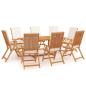Preview: ARDEBO.de - 9-tlg. Garten-Essgruppe mit Kissen Massivholz Teak