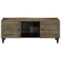 Preview: Couchtisch Hellgrau 100x54x40 cm Massivholz Mango