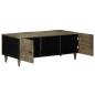 Preview: Couchtisch Hellgrau 100x54x40 cm Massivholz Mango