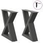 Preview: Couchtischbeine 2 Stk. Anthrazit 30x(30-31,3) cm Stahl