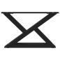 Preview: Couchtischbeine 2 Stk. Schwarz 50x(30-31,3) cm Stahl