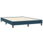 Preview: Bettgestell ohne Matratze Dunkelblau 140x210 cm Samt