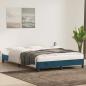 Preview: Bettgestell ohne Matratze Dunkelblau 140x210 cm Samt