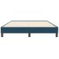 Preview: Bettgestell ohne Matratze Dunkelblau 140x210 cm Samt