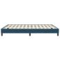 Preview: Bettgestell ohne Matratze Dunkelblau 140x210 cm Samt