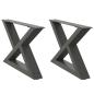 Preview: Couchtischbeine 2 Stk. Anthrazit 60x(30-31,3) cm Stahl