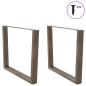 Preview: Esstischbeine V-Form 2 Stück Naturstahl 100x(72-73,3) cm Stahl