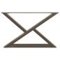 Preview: Couchtischbeine 2 Stk. Naturstahl 70x(42-43,3) cm Stahl