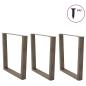 Preview: Esstischbeine V-Form 3 Stück Naturstahl 80x(72-73,3) cm Stahl