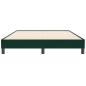 Preview: Boxspringbett ohne Matratze Dunkelgrün 160x210 cm Samt