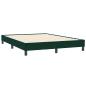 Preview: Boxspringbett ohne Matratze Dunkelgrün 160x210 cm Samt
