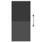 Preview: Verdunkelungsrollo Schwarz 90x210 cm Stoffbreite 85,7 cm