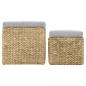 Preview: Ottoman-Set 2 Stk. Seegras Grau