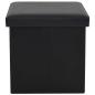 Preview: Hocker mit Stauraum 2 Stk. Schwarz Kunstleder