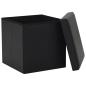 Preview: Hocker mit Stauraum Schwarz Kunstleder