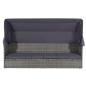 Preview: Gartenbett mit Baldachin Grau 205×62 cm Poly Rattan