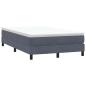 Preview: ARDEBO.de - Boxspringbett ohne Matratze Dunkelgrau 120x210 cm Samt