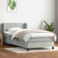 Preview: Boxspringbett mit Matratze Hellgrau 80x210 cm Samt