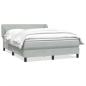 Preview: ARDEBO.de - Boxspringbett mit Matratze Hellgrau 160x210 cm Samt