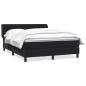 Preview: ARDEBO.de - Boxspringbett mit Matratze Schwarz 160x210 cm Samt