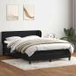 Preview: Boxspringbett mit Matratze Schwarz 160x210 cm Samt