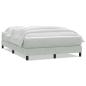 Preview: Boxspringbett mit Matratze Hellgrau 160x210 cm Samt