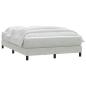 Preview: Boxspringbett mit Matratze Hellgrau 160x210 cm Samt